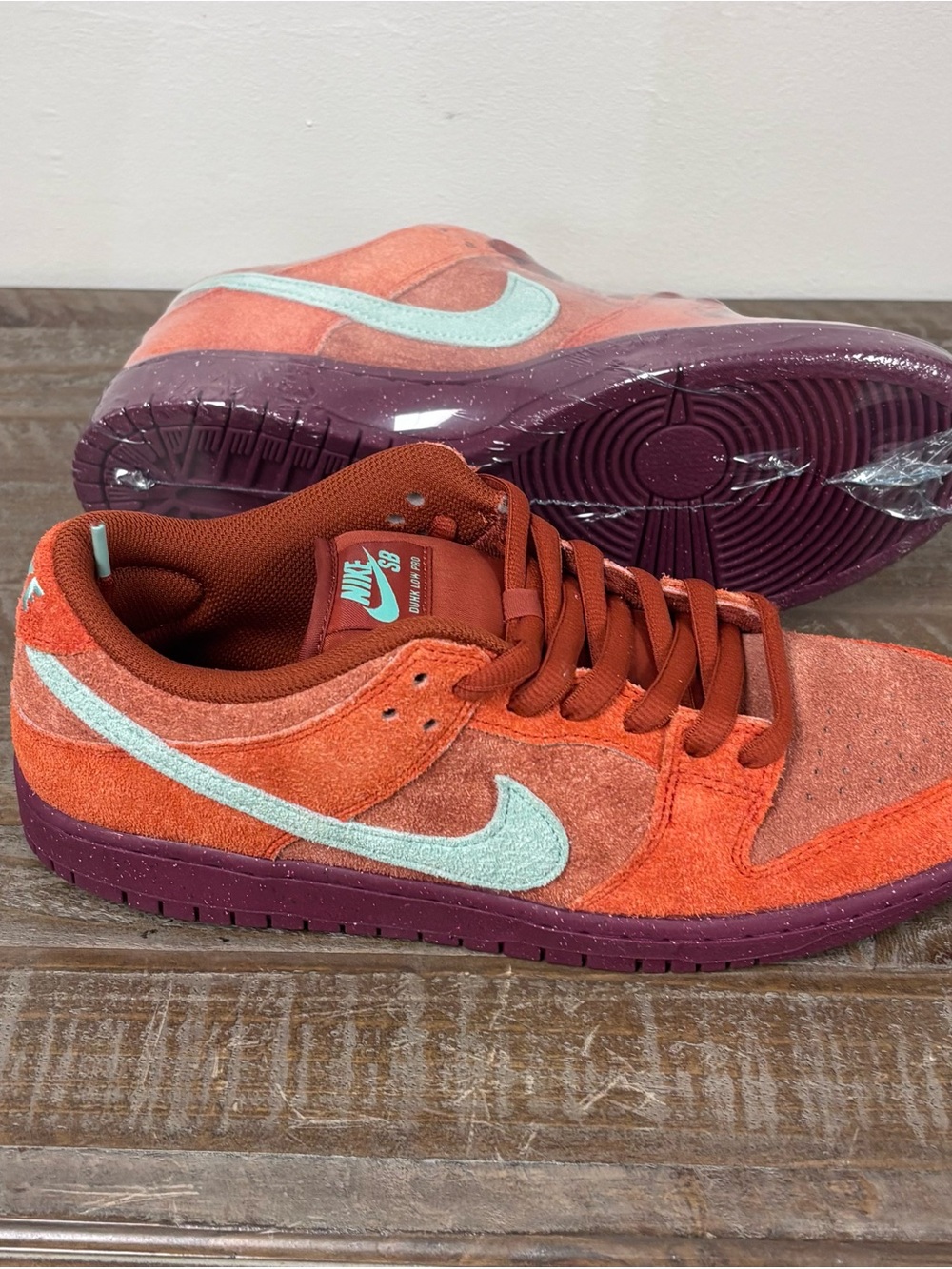 Nike SB Dunk Low Pro Suede Sneaker in Mystic Red